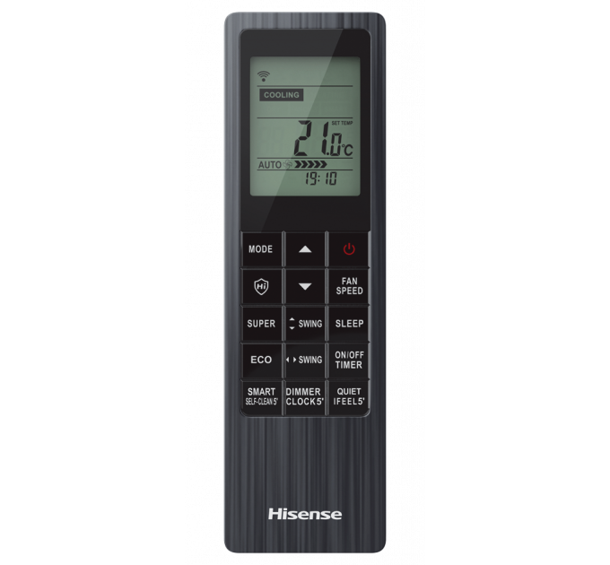 ВНУТРЕННИЙ НАСТЕННЫЙ БЛОК МУЛЬТИ СПЛИТ-СИСТЕМЫ HISENSE PREMIUM BLACK FREE MATCH AMS-12UW4RVETG00B