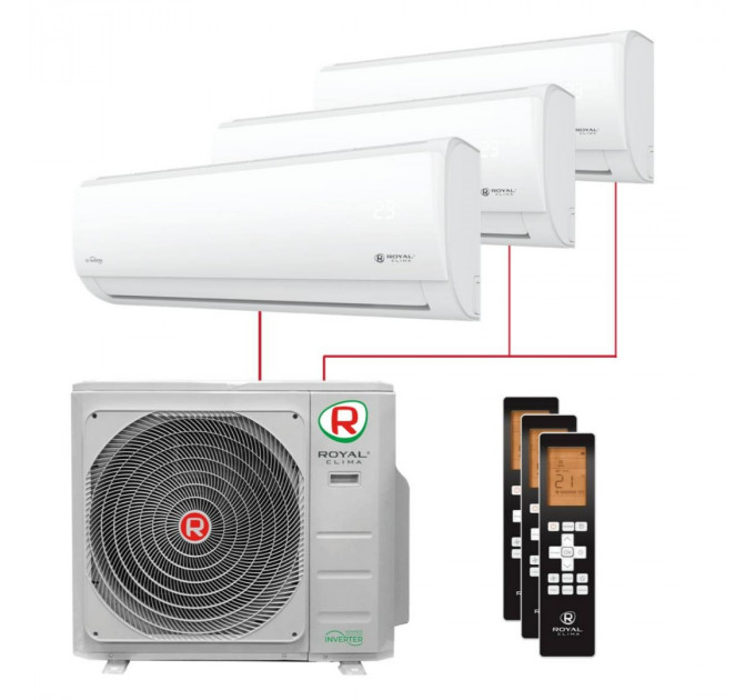 МУЛЬТИ СПЛИТ-СИСТЕМА ROYAL CLIMA MULTI FLEXI EU ERP 3RMN-21HN + RCI-TMN07HN 3 ШТ