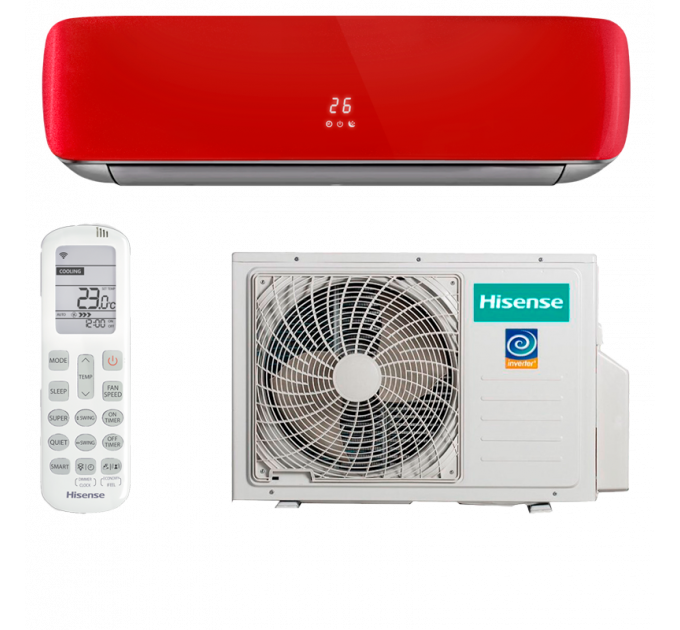 КОНДИЦИОНЕР HISENSE RED CRYSTAL Super DC Inverter AS-13UW4RVETG00(R)