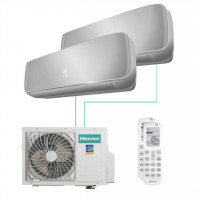 МУЛЬТИ СПЛИТ-СИСТЕМА HISENSE PREMIUM SILVER FREE MATCH AMW2-18U4RXC + AMS-09UW4RVETG00S 2 ШТ