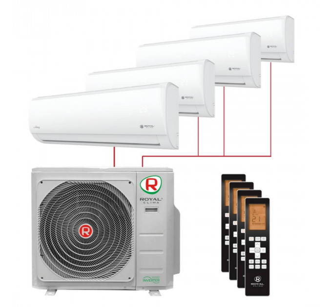 МУЛЬТИСПЛИТ-СИСТЕМА ROYAL CLIMA MULTI FLEXI EU 4RMX-28HN + RCI-TMN09HN 4 ШТ