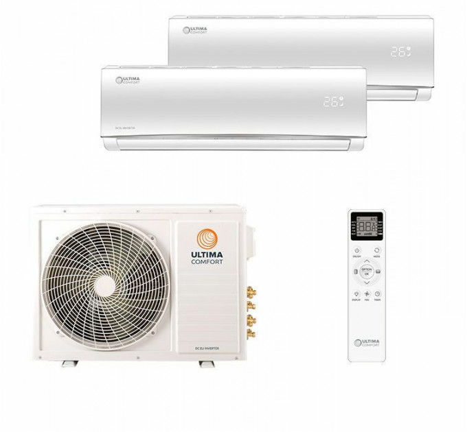 МУЛЬТИ СПЛИТ-СИСТЕМА ULTIMA COMFORT ECLIPSEWI-FI READY MULTI DC EU INVERTER UC-2FMA18-OUT + UC-ECM09PN 2 ШТ